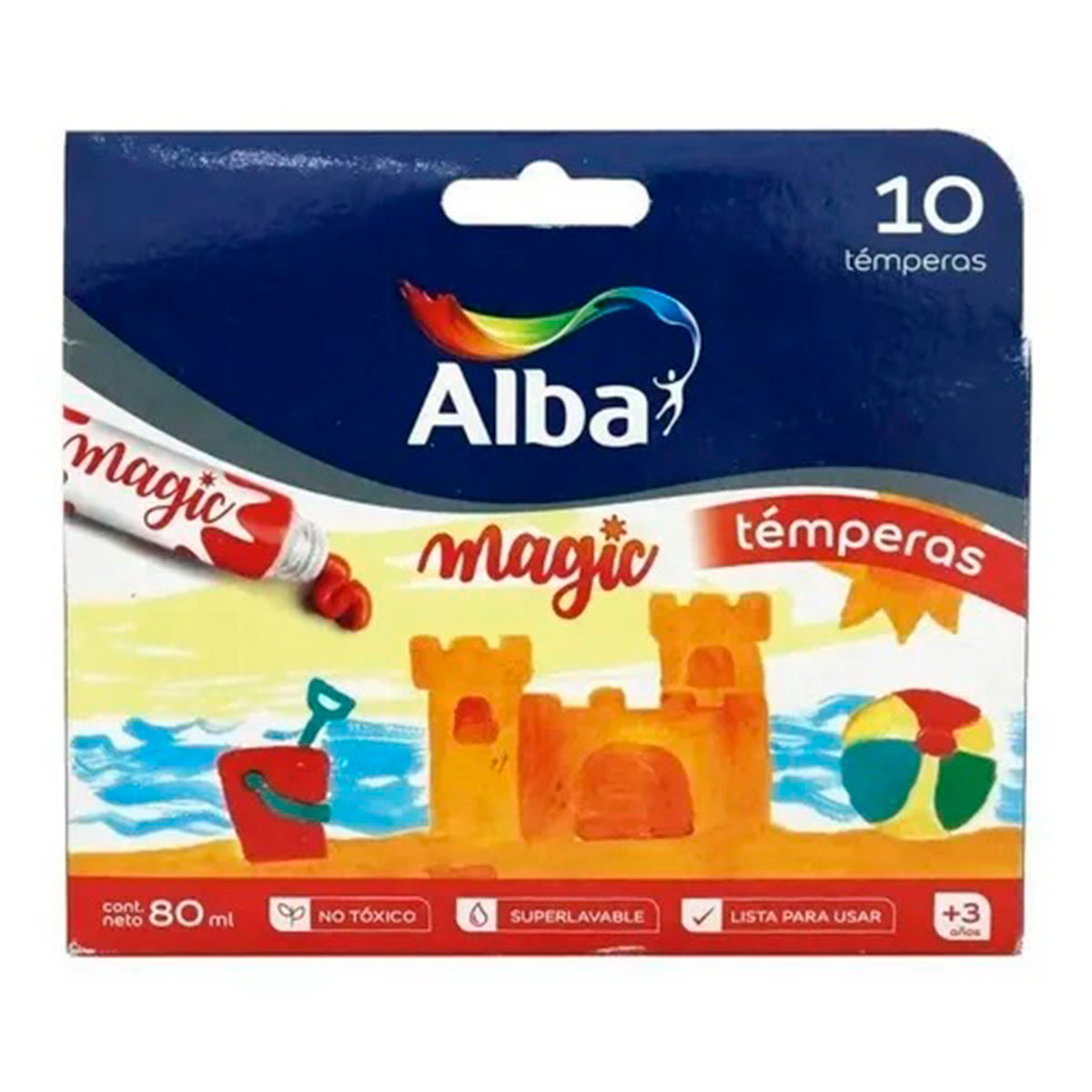 8300 999 080 ALBA                                                         | TEMPERA ESCOLAR 10 UNIDADES SURTIDAS 8ML                                                                                                                                                                                                                  